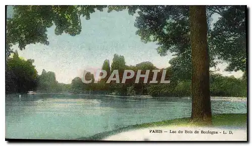 Cartes postales Paris Lac du Bois du Boulogne