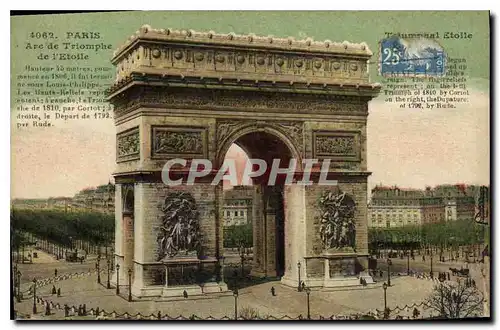 Cartes postales Paris Arc de Triomphe de l'Etoile