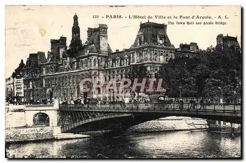 Cartes postales Paris Hotel de Ville et le Pont d'Arcole