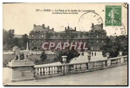 Ansichtskarte AK Paris Le Palais et le Jardin du Luxembourg