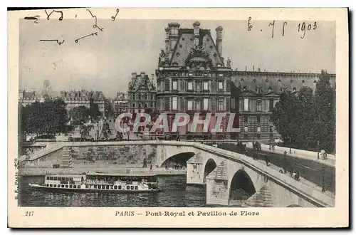 Ansichtskarte AK Paris Pont Royal et Pavillon de Flore