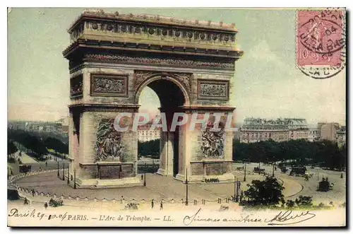 Cartes postales Paris L'Arc de Triomphe