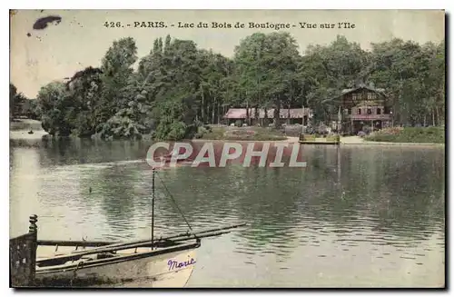 Ansichtskarte AK Paris Lac du Bois de Boulogne vue sur l'Ile