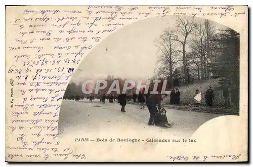 Ansichtskarte AK Paris Bois de Boulogne Glissades sur le lac