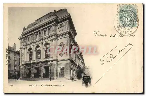 Cartes postales Paris Opera Comique