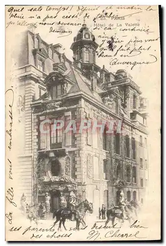 Cartes postales Paris Hotel de la Valette Militaria Dragons