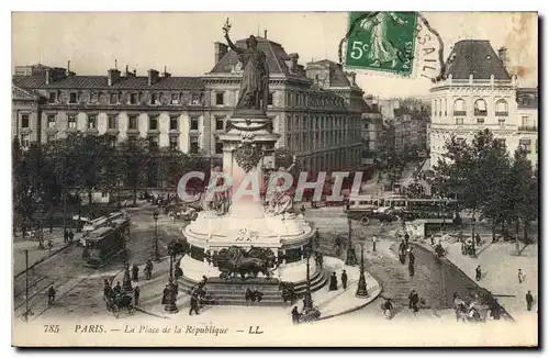 Cartes postales Paris La Place de la Republique