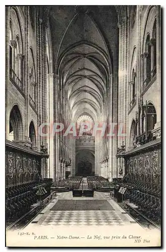 Ansichtskarte AK Paris Notre Dame La Nef vue prise du Choeur