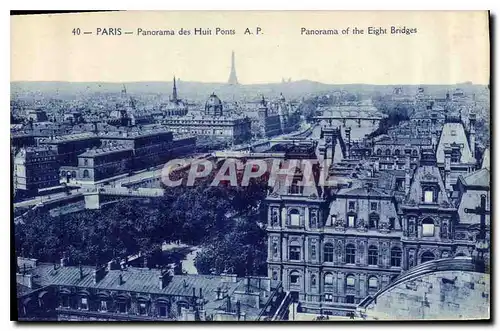 Ansichtskarte AK Paris Panorama des Huit Ponts Tour Eiffel