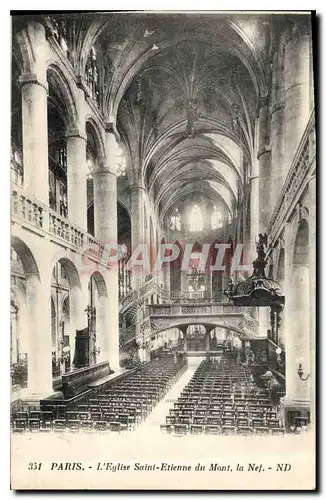 Ansichtskarte AK Paris L'Eglise Saint Etienne du Mont la Nef