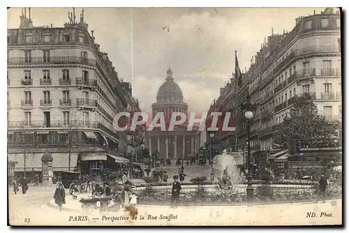 Cartes postales Paris Perspective de la Rue Soufflot