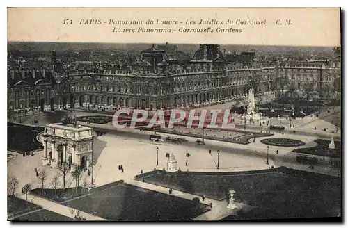 Ansichtskarte AK Paris Panorama du Louvre Les Jardins du Carrousel