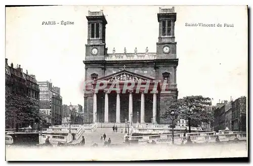 Cartes postales Paris eglise Saint Vincent de Paul