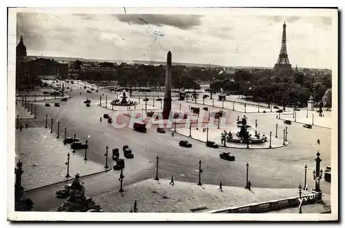 Ansichtskarte AK Paris en Flanant Place de la Concorde Tour Eiffel