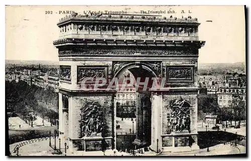 Cartes postales Paris L'Arc de Triomphe