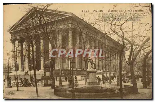 Cartes postales Paris Eglise de la Madeleine