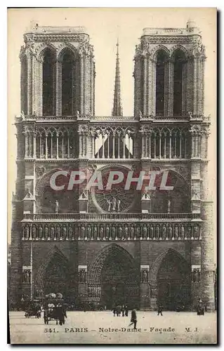 Cartes postales Paris Notre Dame Facade