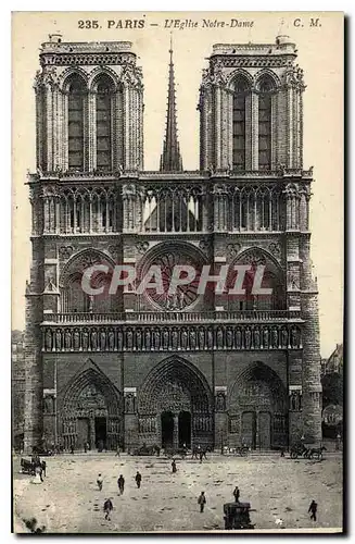 Cartes postales Paris L'Eglise Notre Dame