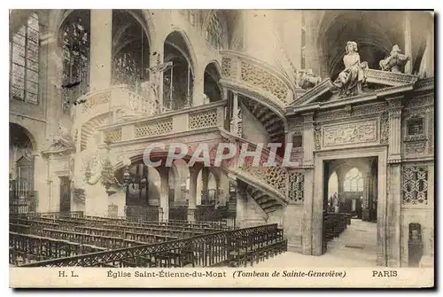 Ansichtskarte AK Paris Eglise Saint Etienne du Mont Tombeau de Sainte Genevieve