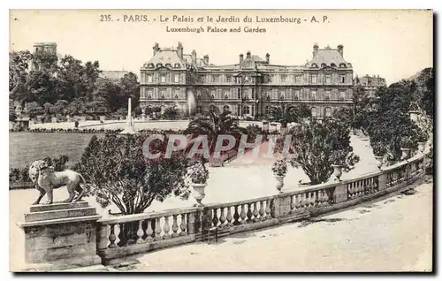 Ansichtskarte AK Paris Le Palais et le Jardin du Luxembourg