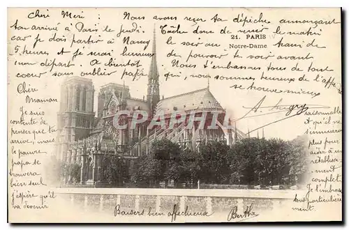 Cartes postales Paris Notre Dame