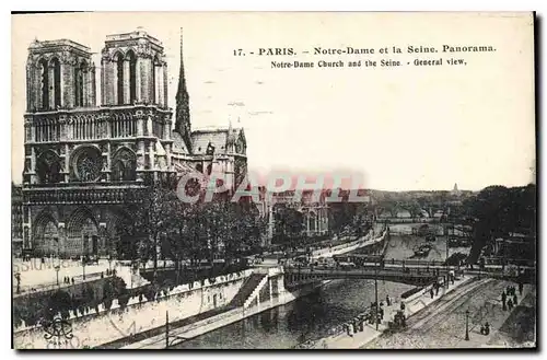 Cartes postales Paris Notre Dame et la Seine Panorama