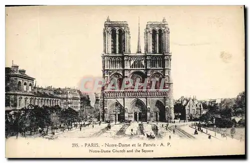 Ansichtskarte AK Paris Notre Dame et le Parvis