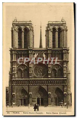 Cartes postales Paris Notre Dame Facade