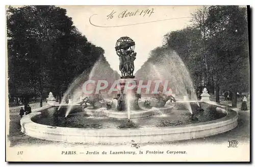 Cartes postales Paris Jardin du Luxembourg la Fontaine Carpeaux