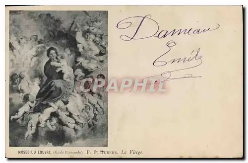 Cartes postales Musee du Louvre Ecole Flamande PP Rubens la Vierge