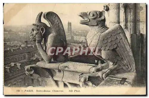 Cartes postales Paris Notre Dame Chimeres