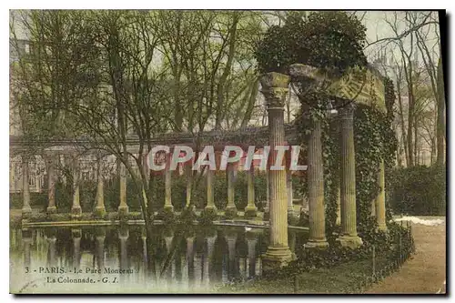 Cartes postales Paris le Parc Monceau la Colonnade