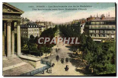 Cartes postales Paris les Boulevards vus de la Madeleine