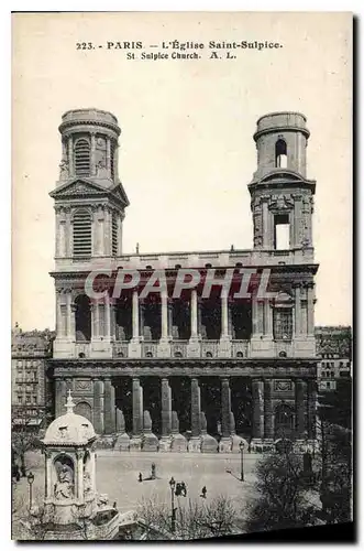 Cartes postales Paris l'eglise Saint Sulpice St Sulpice Church