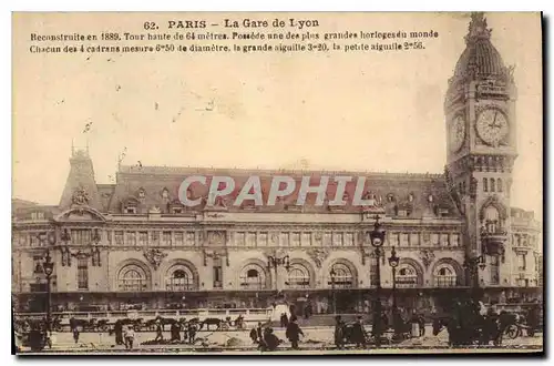 Cartes postales Paris la Gare de Lyon Reconstruite en 1889