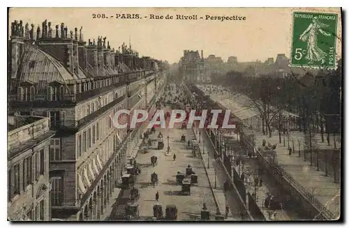 Cartes postales Paris Rue de Rivoli Perspective