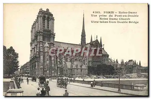 Ansichtskarte AK Paris Notre Dame vue prise du Pont au Double