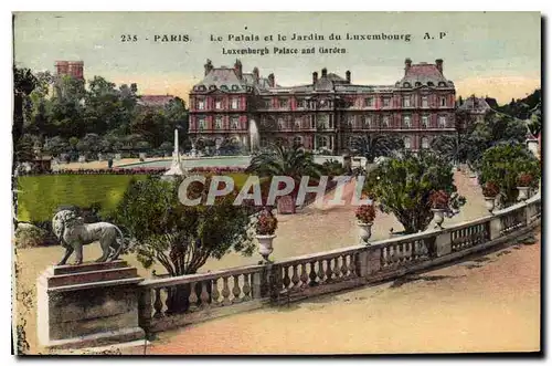 Ansichtskarte AK Paris le Palais et le Jardin du Luxembourg