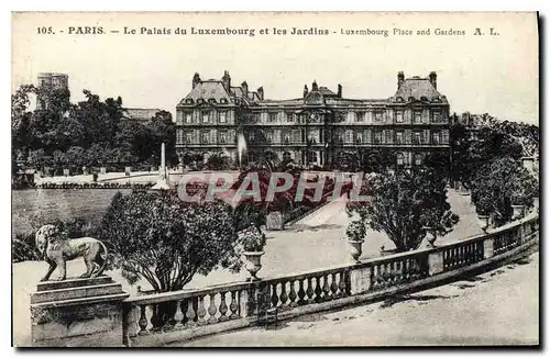 Ansichtskarte AK Paris le Palais du Luxembourg et les Jardins