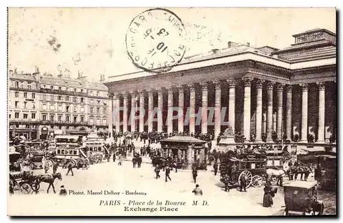 Ansichtskarte AK Paris Place de la Bourse Exchange Place