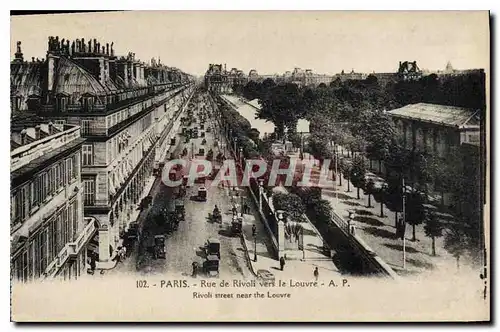 Ansichtskarte AK Paris Rue de Rivoli vers le Louvre