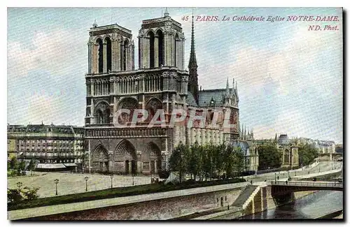 Cartes postales Paris la Cathedrale Eglise Notre Dame