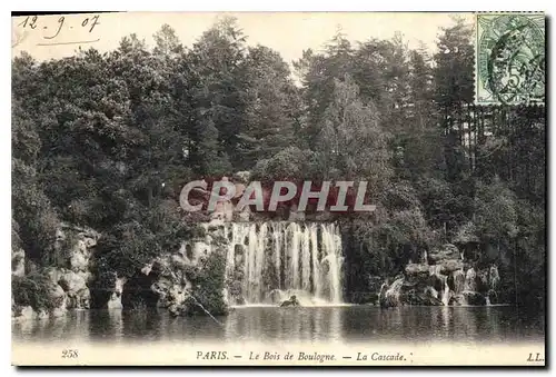 Cartes postales Paris le Bois de Boulogne la Cascade