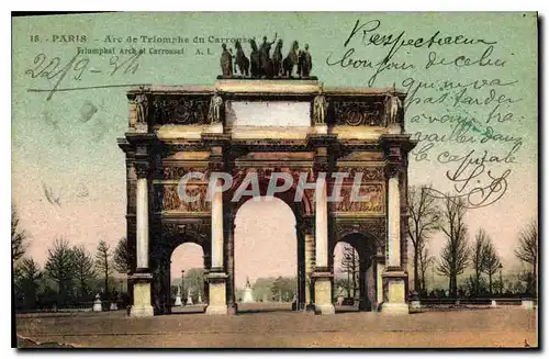 Cartes postales Paris Arc de Triomphe du Carrousel