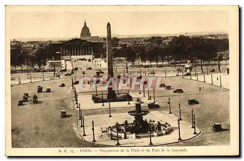 Ansichtskarte AK Paris Perspective de la Place et du Pont de la Concorde