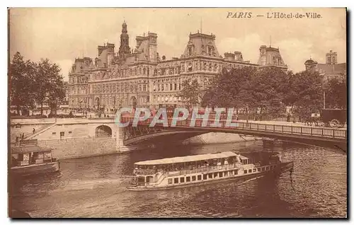 Cartes postales Paris l'hotel de Ville Bateau Maggi