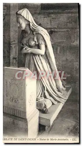 Cartes postales Abbaye de Saint Denis statue de Marie Antoinette