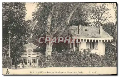 Cartes postales Paris Bois de Boulogne Chalet du Cycle Velo