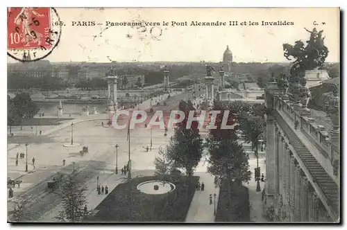 Cartes postales Paris Panorama vers le Pont Alexandre III et les Invalides