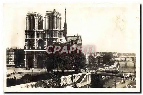 Ansichtskarte AK Paris en Flanant Notre Dame de Paris vue generale